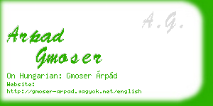 arpad gmoser business card